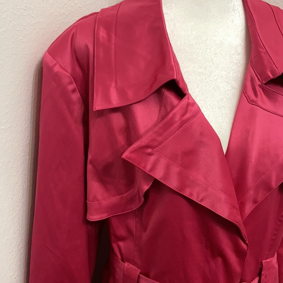 EUC Vintage NY Collection Hot Pink Full Length Button Down Coat Size XL - Picture 6 of 13